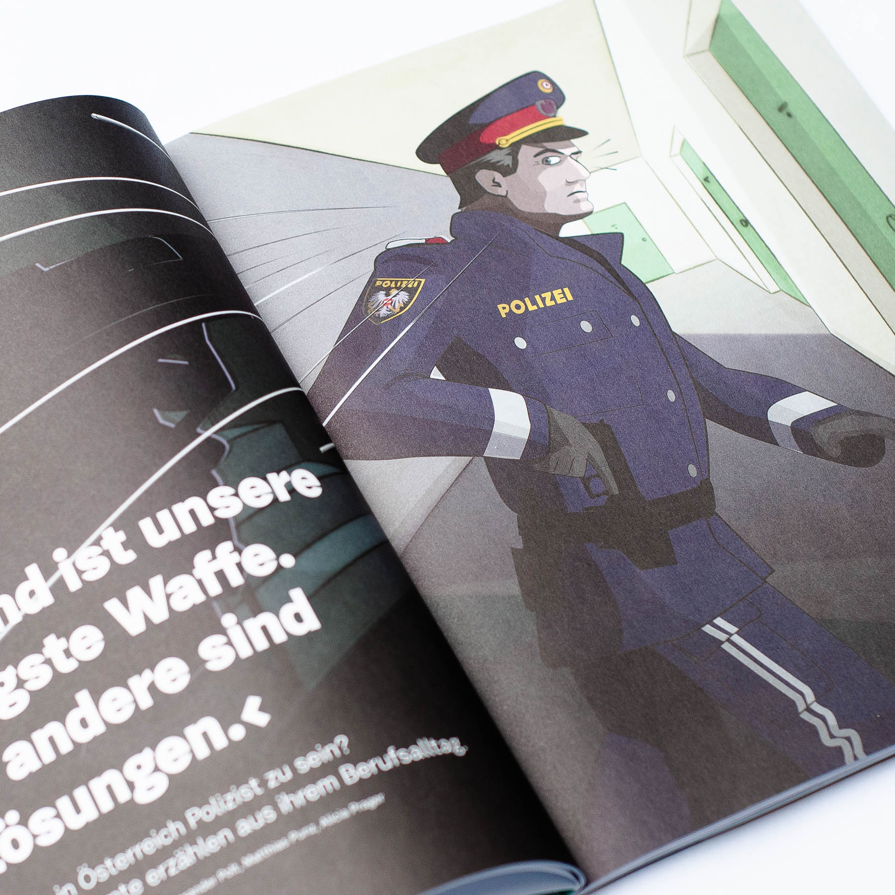 Magazin DATUM Illustration einer Coverstory von Harald Tremmel – studio mishugge